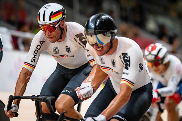 KLUGE Roger, AUGENSTEIN Moritz 2026 UCI Track Cycling World Championships KLUGE Roger AUGENSTEIN Moritz GER Germany Landscape orientation Landscape Event 2026 UCI Track Cycling World Championships Category Cycling Track Cycling World Championships Elite Men Location Asia China Shanghai Chongming Shanghai Velodrome Discipline Madison Distance 50 km Date October 18, 2026 Sunday Day 5