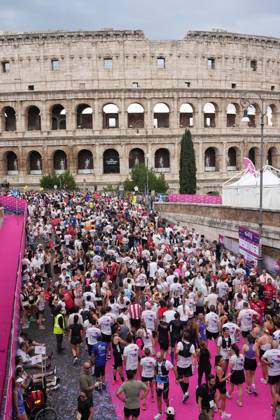 A moment of during the 3th edition of the Wizz Air Rome Half Marathon by Brooks 2026 Rome s, Italy - Sunday, October 18, 2026. ( Photo by Alfredo Falcone LaPresse )  Copyright: xAlfredoxFalcone LaPressex