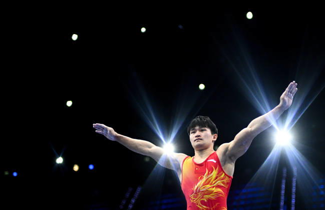 Netherlands Artistic Gymnastics World Championships Qualifiers 9267119 18.10.2026 China s Lan Xingyu competes on the vault during the men s qualification of the 2026 World Artistic Gymnastics Championships in Rotterdam, the Netherlands. Alexey Filippov Sputnik Rotterdam Netherlands  Copyright: xAlexeyxFilippovx