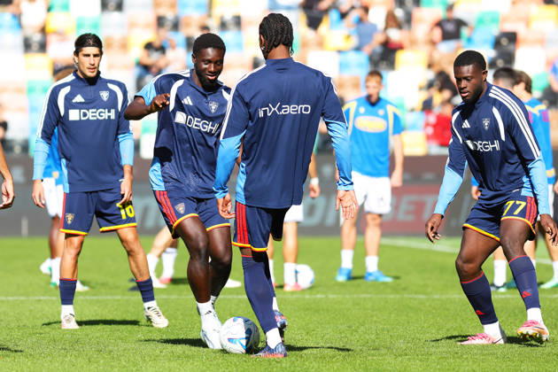 warms up prior to the Serie A soccer match between Udinese and Lecce at the Friuli Stadium in Udine, north east Italy - October 18, 2026. - Soccer  Copyright: xAndreaxBressanutti LaPressex