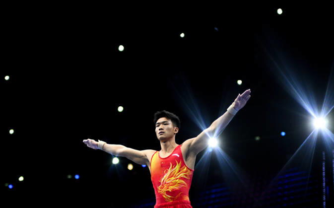 Netherlands Artistic Gymnastics World Championships Qualifiers 9267132 18.10.2026 China s Lan Xingyu competes on the vault during the men s qualification of the 2026 World Artistic Gymnastics Championships in Rotterdam, the Netherlands. Alexey Filippov Sputnik Rotterdam Netherlands  Copyright: xAlexeyxFilippovx
