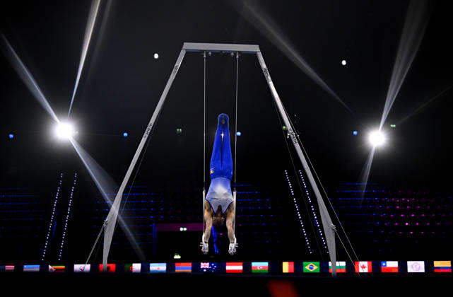 Netherlands Artistic Gymnastics World Championships Qualifiers 9267136 18.10.2026 Italy s Yumin Abbadini competes on the rings during the men s qualification of the 2026 World Artistic Gymnastics Championships in Rotterdam, the Netherlands. Alexey Filippov Sputnik Rotterdam Netherlands  Copyright: xAlexeyxFilippovx
