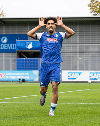 Germany: TSG Hoffenheim II vs. SC Verl, 3. Liga, 2026–27 season, Dietmar Hopp Stadium, Sinsheim. Yasin Zor (TSG Hoffenheim II, No. 10) celebrates after scoring the 1–0 goal. Sinsheim, Dietmar Hopp Stadium, Baden-Württemberg, Germany Copyright: xBenedictxChristx