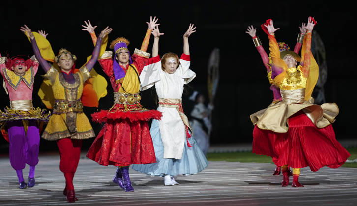 (261018) -- NAGOYA, Oct. 18, 2026 -- Artists perform during the opening ceremony of the Aichi-Nagoya Asian Para Games in Nagoya, Japan, Oct. 18, 2026. ) (SP)JAPAN-NAGOYA-ASIAN PARA GAMES-OPENING CEREMONY JiaxHaocheng 