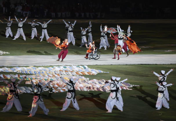 (261018) -- NAGOYA, Oct. 18, 2026 -- Artists perform during the opening ceremony of the Aichi-Nagoya Asian Para Games in Nagoya, Japan, Oct. 18, 2026. ) (SP)JAPAN-NAGOYA-ASIAN PARA GAMES-OPENING CEREMONY YaoxQilin 