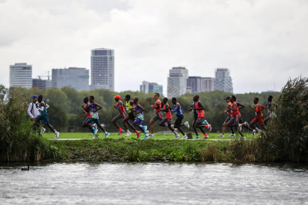 RECORD DATE NOT STATED 18th October 2026; Amsterdam, Netherlands; TCS Amsterdam Marathon; Elite runners Ouderkerkerdijk AnthonyxBenoit