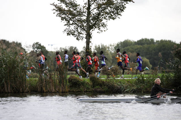 RECORD DATE NOT STATED 18th October 2026; Amsterdam, Netherlands; TCS Amsterdam Marathon; Elite runners on Ouderkerkerdijk AnthonyxBenoit