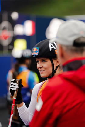 October 18, 2026, GER, Biathlon, Women, IBU Biathlon Loop One Festival 2026, 2026–2027 Season, Women’s Super Sprint Qualification Heat 1–4: Anna Gandler (AUT), 50, in a portrait while warming up at the Olympic Park in Munich, Bavaria, Germany Copyright: xNordphoto Vux