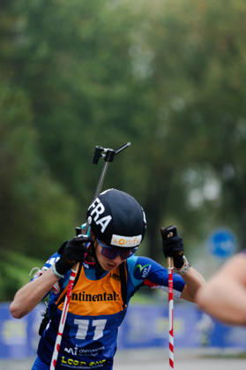 October 18, 2026, GER, Biathlon, Women, IBU Biathlon Loop One Festival 2026, 2026–2027 Season, Women’s Super Sprint Qualification Heat 1–4: Voldiya Galmace Paulin (FRA), No. 11 in the spotlight at the Munich Olympic Park, Bavaria, Germany Copyright: xNordphoto Vux