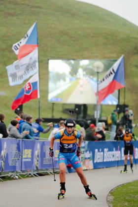 October 18, 2026, GER, Biathlon, Women, IBU Biathlon Loop One Festival 2026, 2026–2027 Season, Women’s Super Sprint Qualification, Heat 1–4: Martina Trabucchi (ITA), 24th in the turn, Munich Olympic Park, Bavaria, Germany Copyright: xNordphoto Vux