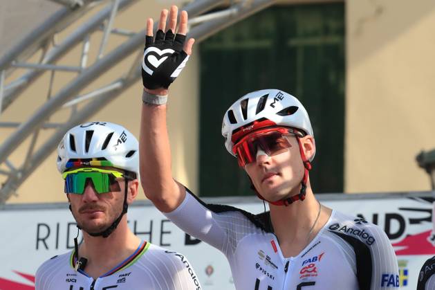 Veneto Classic - UCI Cycling race Pierre Teyssot MAXPPP ; Veneto Classic - UCI Cycling race . Cittadella, Italy on October 18, 2026. MCNULTY, Brandon, US, UAE Team Emirates-XRG and team mate SIVAKOV, Pavel, FR Pierre Teyssot Maxppp Cittadella Veneto Italy Copyright: xMAXPPPxPierrexTeyssotx TEY28774 TEY28774