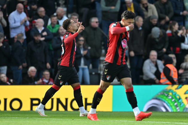 Bournemouth v Sunderland, Premier League Goal 1-0 - Marcus Tavernier (16) of AFC Bournemouth celebrates scoring the opening goal during the Premier League match between Bournemouth and Sunderland at the Vitality Stadium, Bournemouth, UK on 18 October 2026. Bournemouth Vitality Stadium Dorset UK Editorial use only DataCo restrictions apply See www.football-dataco.com , Copyright: xGrahamxHuntx PSI-25032-0071