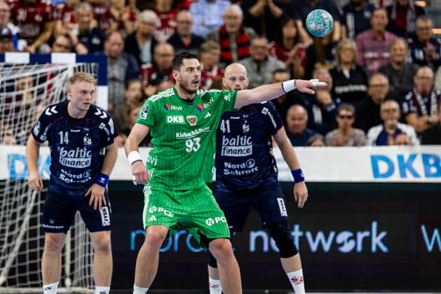 Opel HBL SG Flensburg Handewitt vs. Füchse Berlin, October 18, 2026, Mijajlo Marsenic No. 93, Füchse Berlin vs. Opel HBL SG Flensburg Handewitt, GGW Arena, October 18, 2026 Copyright: xBEAUTIFULxSPORTS MarioxM.xKobergx