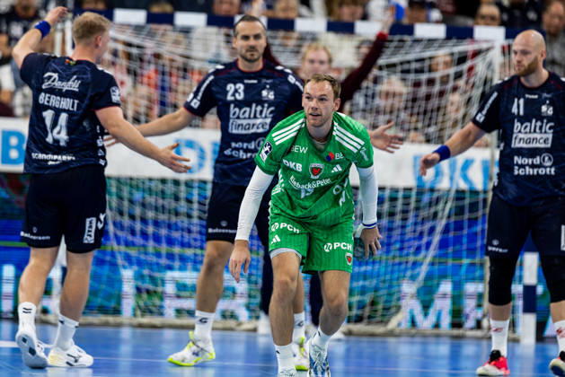 Opel HBL SG Flensburg Handewitt vs. Füchse Berlin, October 18, 2026; Mathias Gidsel, No. 19, Füchse Berlin; Opel HBL SG Flensburg Handewitt vs. Füchse Berlin, GGW Arena, October 18, 2026 Copyright: xBEAUTIFULxSPORTS MarioxM.xKobergx
