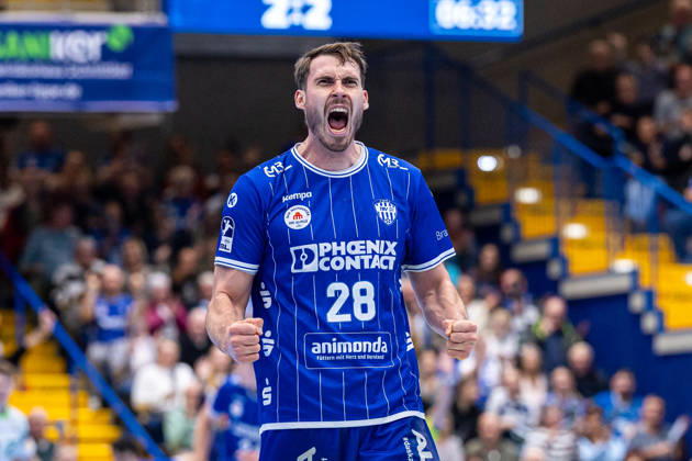 Hendrik Wagner of TBV Lemgo Lippe, 28, celebrates during the match between TBV Lemgo Lippe and Frisch Auf Göppingen, handball, 1st Bundesliga, Matchday 9, 2026–2027 season, October 18, 2026 GER, TBV Lemgo Lippe vs. Frisch Auf Göppingen, Handball, 1st Bundesliga, Matchday 9, 2026–2027 season, October 18, 2026 Lemgo Copyright: xEibner-Pressefoto JanxRollingerx EP_JSK
