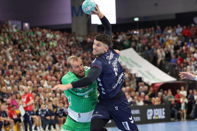 October 18, 2026, xBHAx, Handball, Opel HBL, 2026–2027 Season, 1 HBL, SG Flensburg-Handewitt vs. Füchse Berlin, GGW Arena, Max Darj (Füchse Berlin), 5 goals against Marko Grigic (SG Flensburg-Handewitt), 17 Schleswig-Holstein, German
