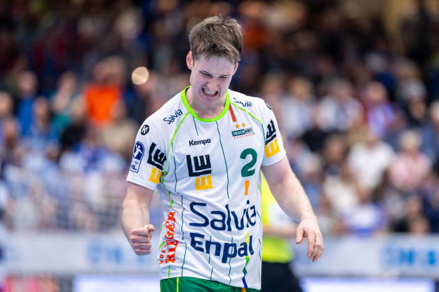 Oskar Neudeck, Frisch Auf Göppingen, 02 celebrates GER, TBV Lemgo Lippe vs. Frisch Auf Göppingen, Handball, 1st Bundesliga, Matchday 9, 2026–2027 season, October 18, 2026 GER, TBV Lemgo Lippe vs. Frisch Auf Goeppingen, Handball, 1st Bundesliga, Matchday 9, 2026–2027 season, October 18, 2026 Lemgo Copyright: xEibner-Pressefoto JanxRollingerx EP_JSK