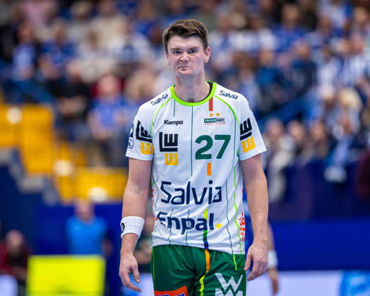Oskar Sunnefeldt, Frisch Auf Göppingen, 27, reacts angrily GER, TBV Lemgo Lippe vs. Frisch Auf Göppingen, Handball, 1st Bundesliga, Matchday 9, 2026–2027 season, October 18, 2026 GER, TBV Lemgo Lippe vs. Frisch Auf Goeppingen, Handball, 1st Bundesliga, Matchday 9, 2026–2027 season, October 18, 2026 Lemgo Copyright: xEibner-Pressefoto JanxRollingerx EP_JSK