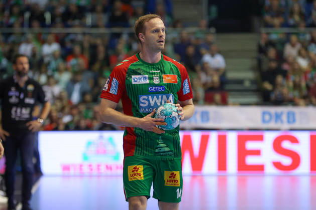 October 18, 2026, xgox, Handball: Opel HBL SC Magdeburg vs. TVB Stuttgart emspor, from left: Omar, Ingi, Magnusson (Magdeburg), 14 (Magdeburg)