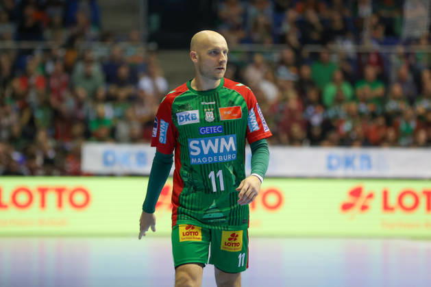 October 18, 2026, xgox, Handball: Opel HBL SC Magdeburg vs. TVB Stuttgart emspor, from left: Daniel Pettersson (Magdeburg), 11 (Magdeburg)