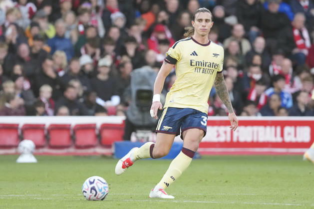 City Ground NOTTINGHAM, ENGLAND - OCTOBER 18th : Riccardo Calafiori of Arsenal FC seen in action during the Premier league football match between Nottingham Forest and Arsenal FC at the City Ground on October 18th, 2026 in Nottingham, England. (Paul Bonser Sports Press Photo SPP) Copyright: xPaulxBonserx xSportsxPressxPhotox xSPPx spp-en-PaBoSpPrPh-spp_paulbonser-25080432