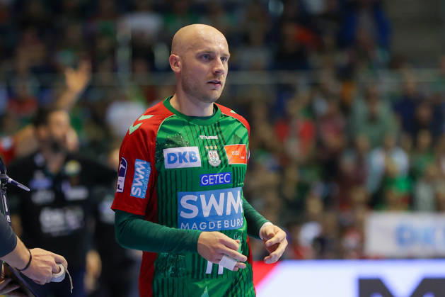 October 18, 2026, xgox, Handball: Opel HBL SC Magdeburg vs. TVB Stuttgart emspor, from left: Daniel Pettersson (Magdeburg), 11 (Magdeburg)