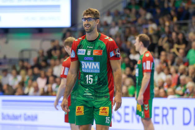 October 18, 2026, xgox, Handball: Opel HBL SC Magdeburg vs. TVB Stuttgart emspor, from left: Antonio Serradilla (Magdeburg), 15 (Magdeburg)