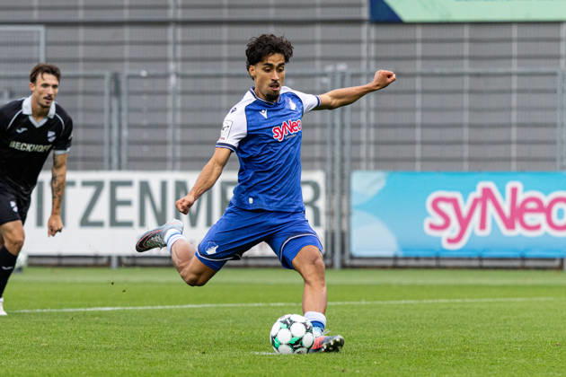 Germany: TSG Hoffenheim II vs. SC Verl, 3. Liga, 2026–27 season, Dietmar Hopp Stadium, Sinsheim. Yasin Zor (TSG Hoffenheim II, No. 10) scores the penalty kick to make it 2–0. Sinsheim, Dietmar Hopp Stadium, Baden-Württemberg, Germany Copyright: xBenedictxChristx