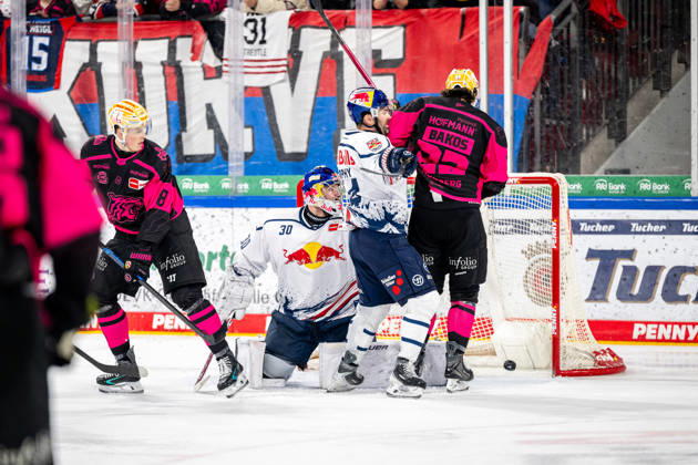 October 18, 2026, 2026–2027 Ice Hockey Season, Penny DEL, Nuremberg Ice Tigers, Icetigers, Red Bull Munich, ThHa xthxhax, Antoine Bibeau, 30, Red Bull Munich, RBM, Ryan Murphy, 24, Red Bull Munich, RBM Timo Bakos 22, Nuremberg Ice Tigers, NIT Shot on goal, Kick, Foot