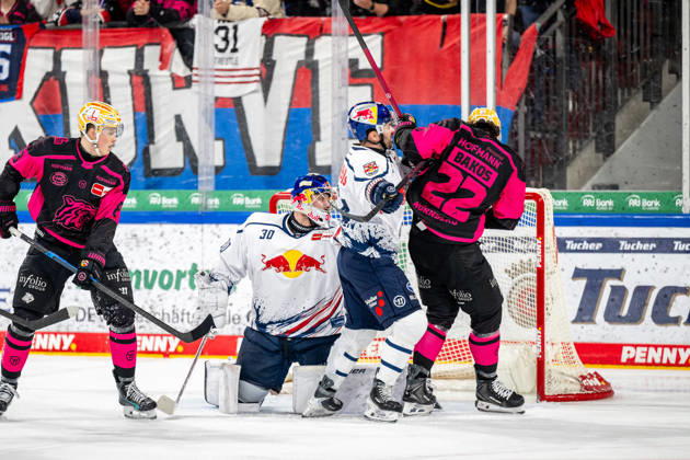 October 18, 2026, 2026–2027 Ice Hockey Season, Penny DEL, Nuremberg Ice Tigers, Icetigers, Red Bull Munich, ThHa xthxhax, Antoine Bibeau, 30, Red Bull Munich, RBM, Ryan Murphy, 24, Red Bull Munich, RBM Timo Bakos 22, Nuremberg Ice Tigers, NIT Shot on goal, Kick, Foot