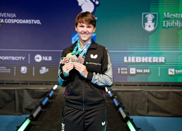 Table tennis, European Championships in Ljubljana: Nina Mittelhan wins three medals