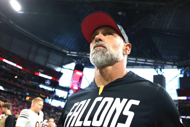 ATLANTA, GA - OCTOBER 18: Atlanta Falcons defensive coordinator Jeff Ulbrich after the Sunday afternoon NFL, American Football Herren, USA game between the Atlanta Falcons and the Chicago Bears on October 18, 2026 at the Mercedes-Benz Stadium in Atlanta, GA. (Photo by David J. Griffin Icon Sportswire) NFL: OCT 18 Bears at Falcons EDITORIAL USE ONLY Icon9532610180647