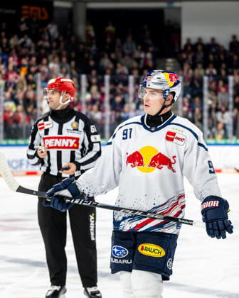 Jeremy McKenna 91, RBM, Nuremberg Ice Tigers vs. Red Bull Munich, Ice Hockey, Penny DEL, Matchday 10, October 18, 2026, Nuremberg Ice Tigers vs. Red Bull Munich, Ice Hockey, Penny DEL, Matchday 10, October 18, 2026 Copyright: xEibner-Pressefoto ThomasxHahnx EP_NIT