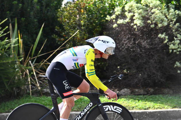 October 18, 2026, Les Herbiers, Pays De La Loire, France: UAE Team Emirates XRG rider Jay Vine from Australia competes in the Chrono des Nations in Les Herbiers, France, on October 18, 2026. Les Herbiers France - ZUMAh284 20261018_znp_h284_005 Copyright: xRonanxHoussinx