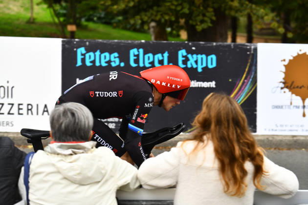 October 18, 2026, Les Herbiers, Pays De La Loire, France: Team Tudor Pro Cycling Team s Swiss rider Stefan Kung competes in the Chrono des Nations in Les Herbiers, France, on October 18, 2026. Les Herbiers France - ZUMAh284 20261018_znp_h284_015 Copyright: xRonanxHoussinx