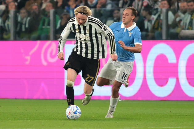 2026-10-18 Juventus FC v SS Lazio - Serie A 2026 27 TURIN, ITALY - OCTOBER 18: Nick Woltemade of Juventus, Davide Frattesi of SS Lazio during the Serie A 2026 27 match between Juventus FC and SS Lazio at Allianz Stadium on October 18, 2026 in Turin, Italy. (Photo by Nderim Kaceli BSR Agency) Turin Italy Content not available for redistribution in The Netherlands directly or indirectly through any third parties. Copyright: xBSRxAgencyx