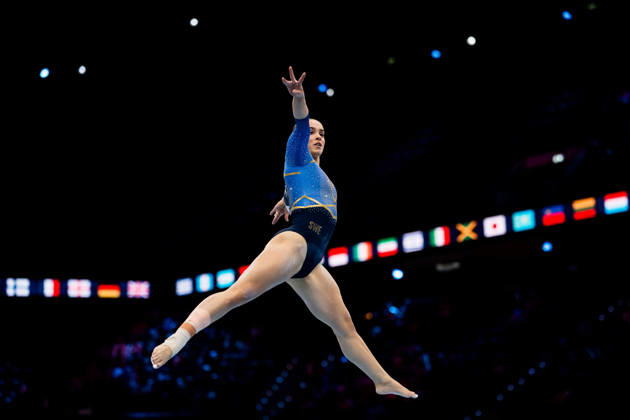 October 19, 2026: Emelie Westlund of Sweden competes in the women’s floor exercise qualifiers on day three of the 2026 Artistic Gymnastics World Championships on October 19, 2026 in Rotterdam. Photo by Joel Marklund, BILDBYRÅN, code JM JM0860 bbeng artistic gymnastics gymnastics world championships women s artistic gymnastics artistic gymnastics gymnastics world championships women s Sweden  Copyright: JOELxMARKLUND BB261019JM013