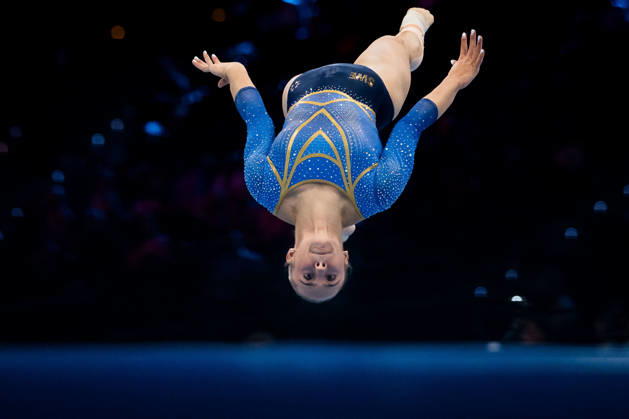 October 19, 2026: Emelie Westlund of Sweden competes in the women’s floor exercise qualifiers on day three of the 2026 Artistic Gymnastics World Championships on October 19, 2026 in Rotterdam. Photo by Joel Marklund, BILDBYRÅN, code JM JM0860 bbeng artistic gymnastics gymnastics world championships women s artistic gymnastics artistic gymnastics gymnastics world championships women s Sweden  Copyright: JOELxMARKLUND BB261019JM014