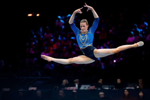 October 19, 2026: Maya Stahl of Sweden competes in the women’s floor exercise qualifiers during day three of the 2026 Artistic Gymnastics World Championships on October 19, 2026 in Rotterdam. Photo by Joel Marklund, BILDBYRÅN, code JM JM0860 bbeng artistic gymnastics gymnastics world championships women s artistic gymnastics artistic gymnastics gymnastics world championships women s Sweden  Copyright: JOELxMARKLUND BB261019JM021