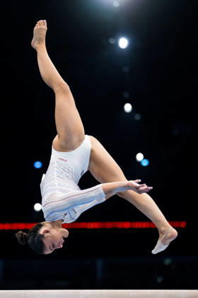 October 19, 2026: Maiana Prat of France competes in the women’s balance beam qualifying round on the third day of the 2026 Artistic Gymnastics World Championships on October 19, 2026 in Rotterdam. Photo by Joel Marklund, BILDBYRÅN. Code: JM JM0860 bbeng artistic gymnastics artistic gymnastics gymnastics world championships women s artistic gymnastics artistic gymnastics gymnastics world championships women s France  Copyright: JOELxMARKLUND BB261019JM056