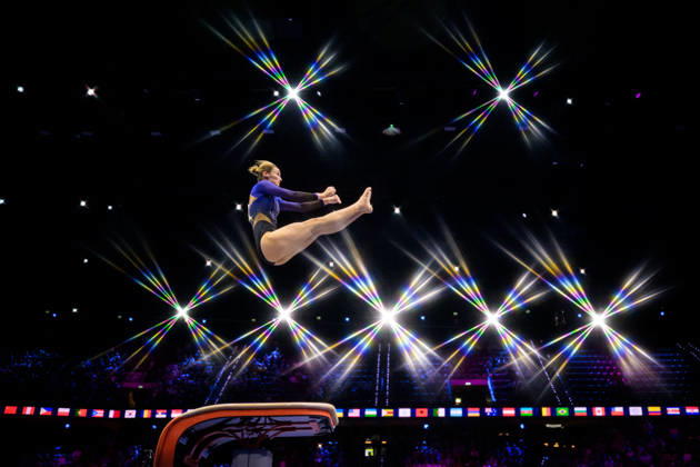 261019 Editor s note: An on-camera star filter was used to create this image. Julia Weissenhofer of Liechtenstein competes in the women s vault qualifying round on the third day of the 2026 Artistic Gymnastics World Championships on October 19, 2026 in Rotterdam. Photo by Joel Marklund, BILDBYRÅN. Code: JM JM0860. women’s artistic gymnastics, artistic gymnastics, gymnastics world championships, women’s artistic gymnastics, artistic gymnastics, gymnastics world championships, women’s  Copyright: JOELxMARKLUND BB261019JM063