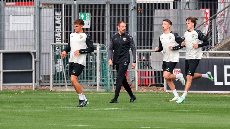 October 19, 2026, Stuttgart, Soccer, UEFA Champions League, 2026–2027 Season, VfB Stuttgart Practice, Grischa Prömel, Matthias Schiffers