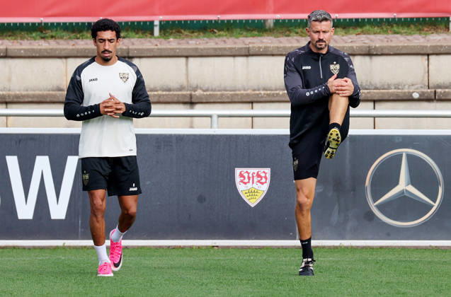 October 19, 2026, Stuttgart, Soccer, UEFA Champions League, 2026–2027 season, VfB Stuttgart practice, Tiago Tomas, Maik Franz