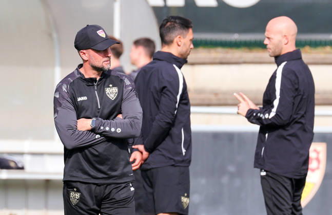 October 19, 2026, Stuttgart, Soccer, UEFA Champions League, 2026–2027 season, VfB Stuttgart practice, VfB coach Sebastian Hoeneß