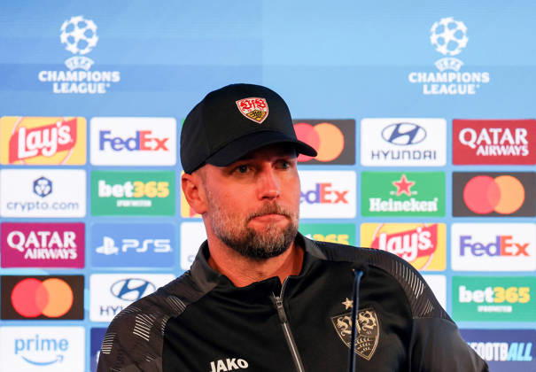 Football, Champions League, VfB Stuttgart, press conference