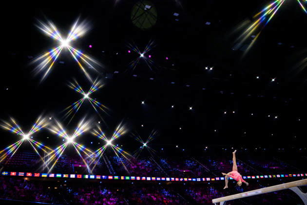 261019 Editor s note: An on-camera star filter was used to create this photo. Milana Kayumova of Russia competes in the women s balance beam qualifying round on the third day of the 2026 Artistic Gymnastics World Championships on October 19, 2026 in Rotterdam. Photo by Joel Marklund, BILDBYRÅN. Code: JM JM0860. bbeng, artistic gymnastics, gymnastics, World Championships, women’s artistic gymnastics, Russia  Copyright: JOELxMARKLUND BB261019JM079