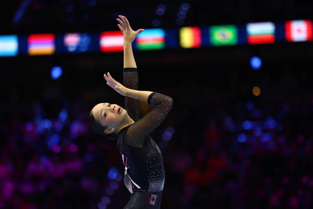 October 19, 2026, Rotterdam, Netherlands: LIA GRACE REDICK of Team Canada competes in the Floor Exercise of the Women s Qualification of the 54th Artistic Gymnastics World Championships at the Ahoy Arena in Rotterdam, Netherlands. Rotterdam Netherlands - ZUMAc179 20261019_zep_c179_072 Copyright: xMickaelxChavetx