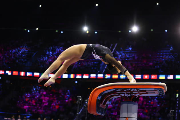 October 19, 2026, Rotterdam, Netherlands: LIA GRACE REDICK of Team Canada competes on the Vault of the Women s Qualification of the 54th Artistic Gymnastics World Championships at the Ahoy Arena in Rotterdam, Netherlands. Artistic Gymnastics 2026: World Championships - ZUMAc179 20261019_zep_c179_083 Copyright: xMickaelxChavetx