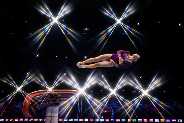 261019 Editor s note: An on-camera star filter was used to create this photo. Abigail Martin of Great Britain competes in the women s vault qualifiers during day three of the 2026 Artistic Gymnastics World Championships on October 19, 2026 in Rotterdam. Photo by Joel Marklund, BILDBYRÅN. Code: JM JM0860. Women’s artistic gymnastics, artistic gymnastics, gymnastics, World Championships, Women’s artistic gymnastics, artistic gymnastics, gymnastics, World Championships, Women’s artistic gymnastics, artistic gymnastics, gymnastics, World Championships, Women’s  Copyright: JOELxMARKLUND BB261019JM095