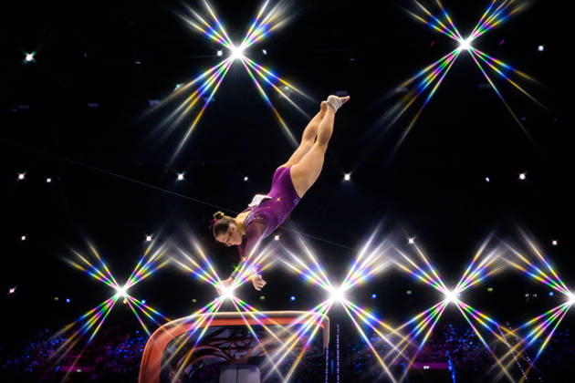261019 Editor s note: An on-camera star filter was used to create this photo. Abigail Martin of Great Britain competes in the women s vault qualifying round on the third day of the 2026 Artistic Gymnastics World Championships on October 19, 2026 in Rotterdam. Photo by Joel Marklund, BILDBYRÅN. Code: JM JM0860. bbeng, artistic gymnastics, gymnastics, World Championships, women’s artistic gymnastics, women’s gymnastics, World Championships, women’s artistic gymnastics, women’s gymnastics, World Championships  Copyright: JOELxMARKLUND BB261019JM096